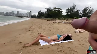 Neonate Can I Cum On Your Tits? - Public Cock Shiny On Burnish apply Beach